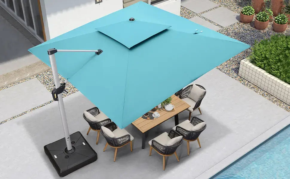SolunaGlow™ Parasol LED solaire déporté