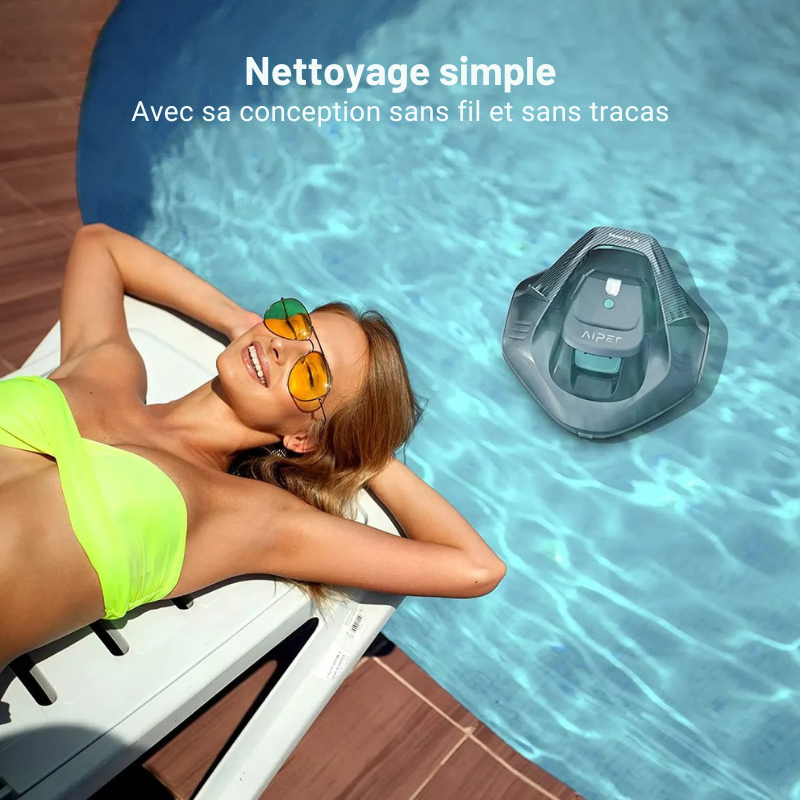 AquaDrift™ Nettoyeur de piscine sans fil